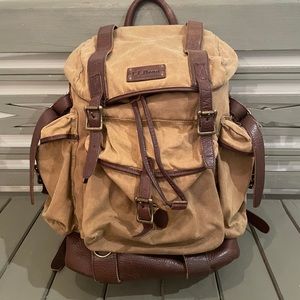 L.L Bean Waxed-Canvas Continental Rucksack